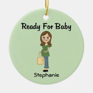 Bereit für Personalisiertes Baby-Ornament Keramikornament