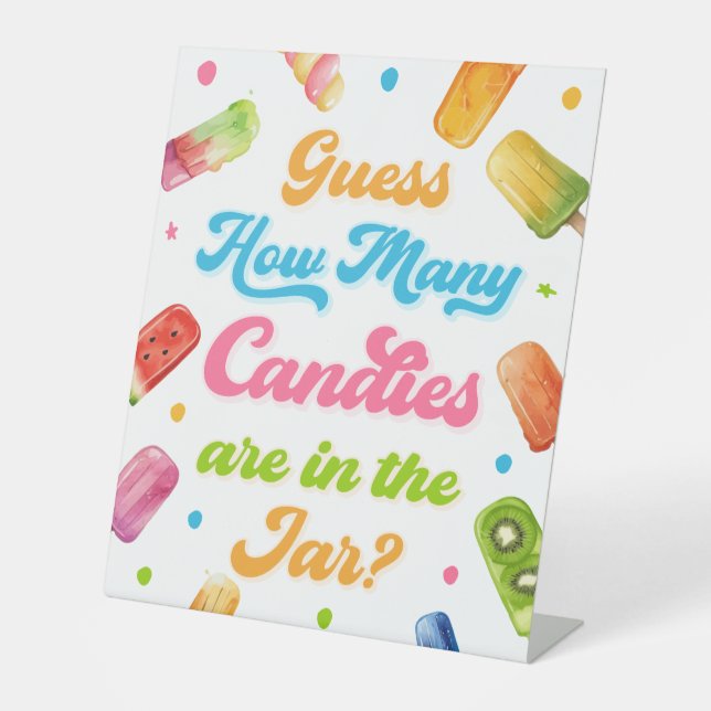 Bereit für Pop Baby Dusche Popsiess schätzen, wie  Sockelschild (Vorderseite)