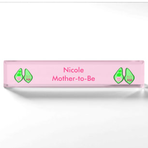 Bereit für Pop Baby Girl Pink Pea Custom Namensplakette