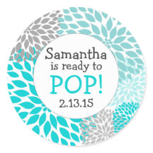 Bereit für Pop Babydusche Gefallen / türkisfarbene