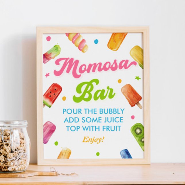 Bereit für Pop Babydusche Momosa Bar Poster (Von Creator hochgeladen)