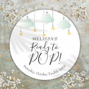 Bereit für POP Twinkle Twinkle  Baby Shower Runder Aufkleber