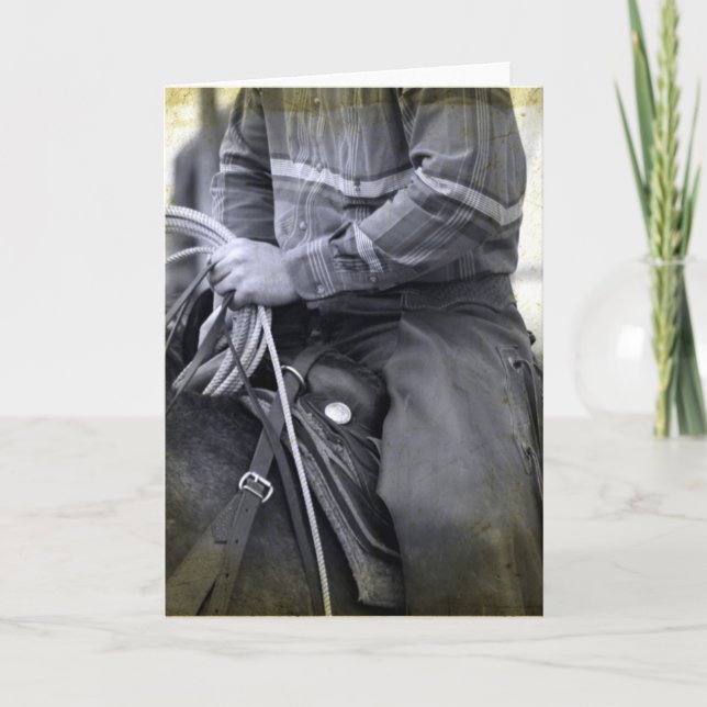 Bereit für Roping Karte (Vorderseite)