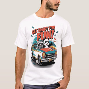 Bereit für Spaß mit Raccoon & Panda auf Classic T-Shirt