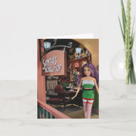 Bereit für Weihnachten. Weihnachtskarte Karte