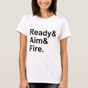 Bereit im Feuer Militärische Schusswaffen T-Shirt