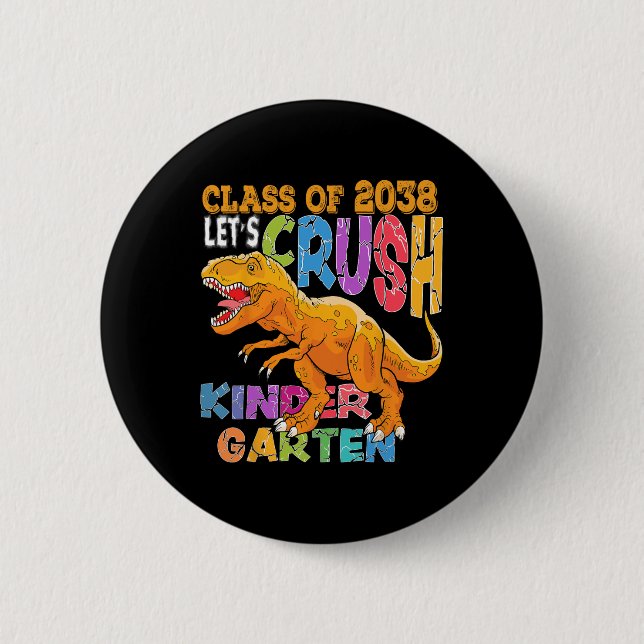 Bereit Kindergarten 2038 Dinosaurier Ck zu zerschm Button (Vorderseite)