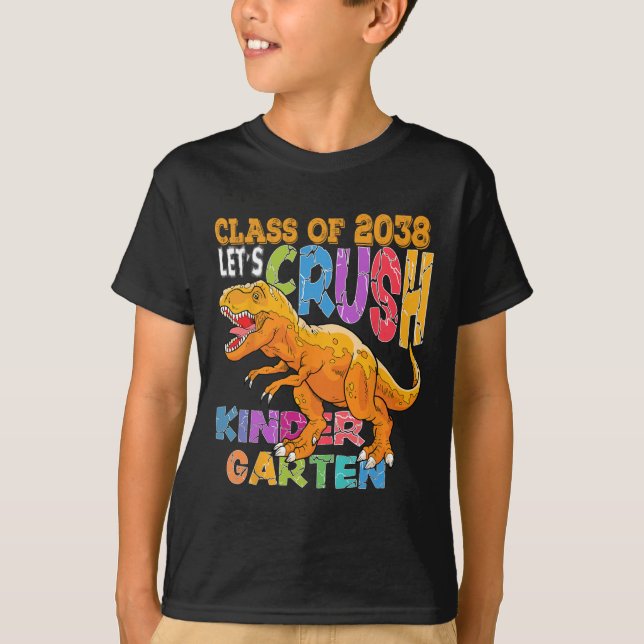 Bereit Kindergarten 2038 Dinosaurier Ck zu zerschm T-Shirt (Vorderseite)