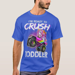 Bereit, Kleinkind zu zerdrücken Rosa Einhorn zurüc T-Shirt