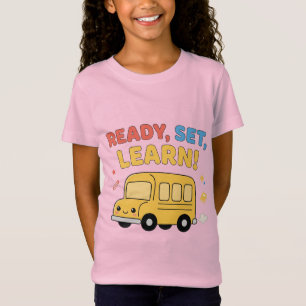 Bereit, Los, Lernen Süßer Schulbus Zurück zur Schu T-Shirt