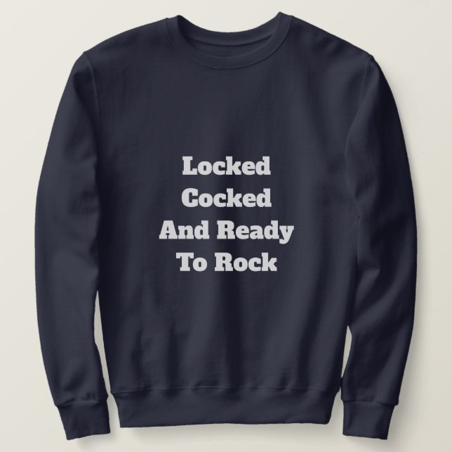 Bereit, Men's Basic T-Shirt zu rocken Sweatshirt (Design vorne)