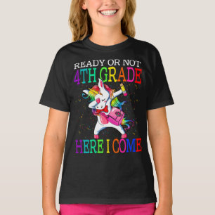 Bereit oder nicht 4. Klasse hier komme ich Einhorn T-Shirt