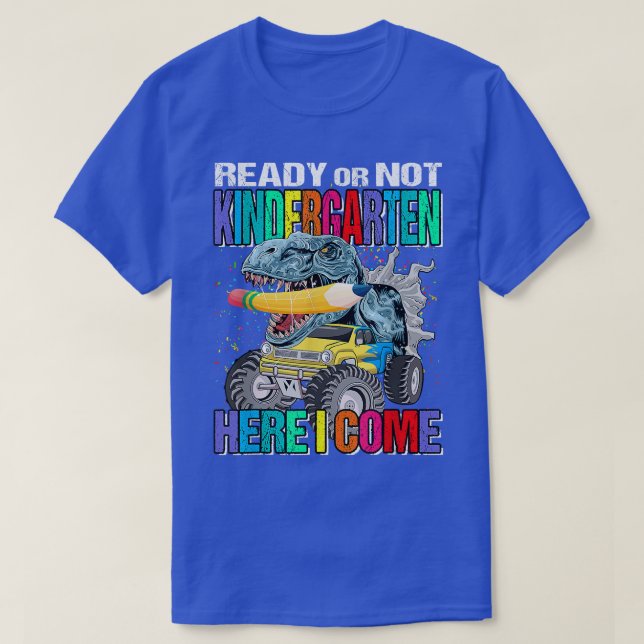 Bereit oder nicht Kindergarten Hier komme ich Mons T-Shirt (Design vorne)