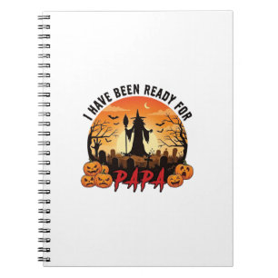 Bereit Papa Halloween Hexe Kürbisse Grab Notizblock