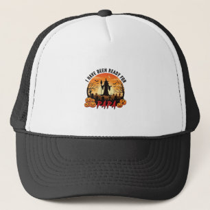 Bereit Papa Halloween Hexe Kürbisse Grab Truckerkappe