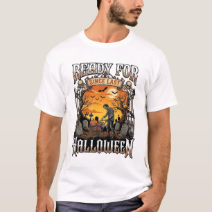 Bereit seit letztem Halloween Zombie-Einkaufswagen T-Shirt