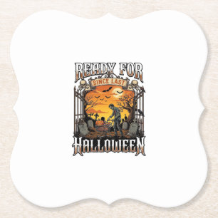 Bereit seit letztem Halloween Zombie-Einkaufswagen Untersetzer