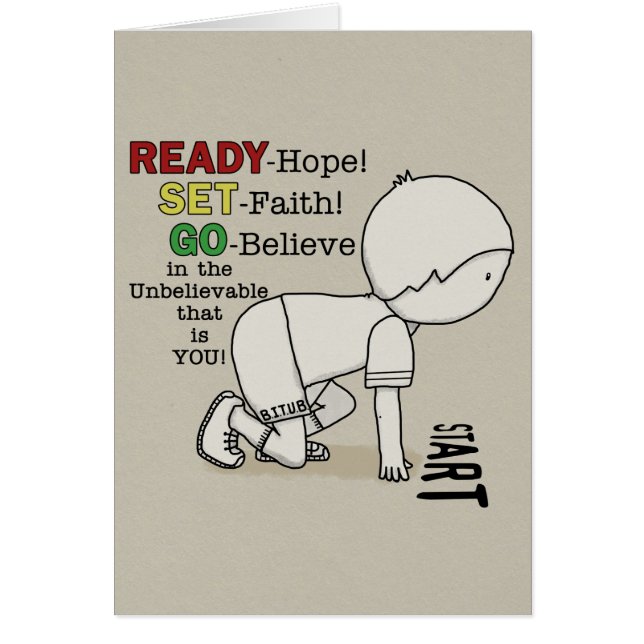 Bereit, Set, Glaube! (Vorne)