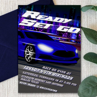 Bereit Set Go - Racing Einladung