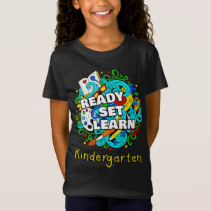 Bereit Set Lernen Anfänger Kindergarten Kinder T-Shirt