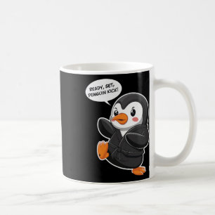 Bereit Set Pinguin Kick Martial Art Karate Niedlic Kaffeetasse