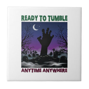 Bereit Tumble Zombie Hand Halloween Friedhof Mond_ Fliese