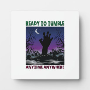 Bereit Tumble Zombie Hand Halloween Friedhof Mond_ Fotoplatte