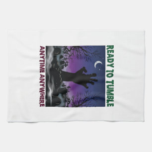 Bereit Tumble Zombie Hand Halloween Friedhof Mond_ Geschirrtuch