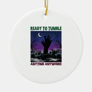 Bereit Tumble Zombie Hand Halloween Friedhof Mond_ Keramik Ornament