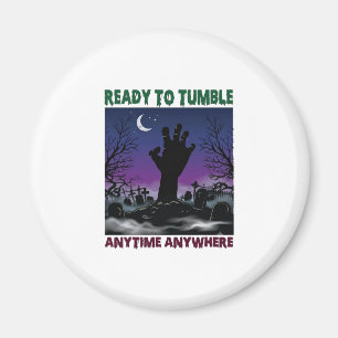 Bereit Tumble Zombie Hand Halloween Friedhof Mond_ Magnet