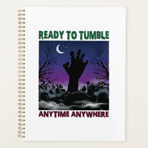 Bereit Tumble Zombie Hand Halloween Friedhof Mond_ Planer