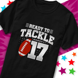 Bereit, um 17 Fußball Party 17. Geburtstag T-Shirt