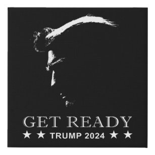Bereit: USA Donald Trump 2024 Künstlicher Leinwanddruck