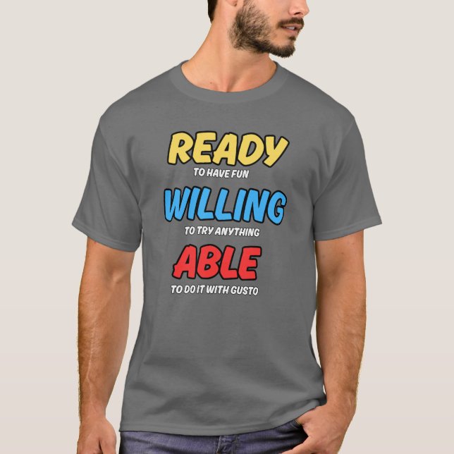 BEREIT, WILLIG UND FÄHIG - FUN-ADVENTURE-TEE T-Shirt (Vorderseite)