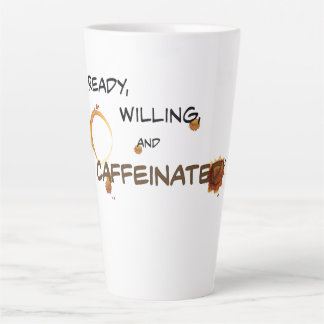 Bereit, Willing und koffeiniert Milchtasse