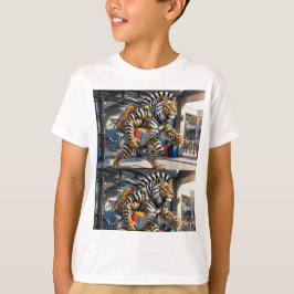 Bereit zu Brüllen beim Lernen | Tiger-Löwe-Schule T-Shirt
