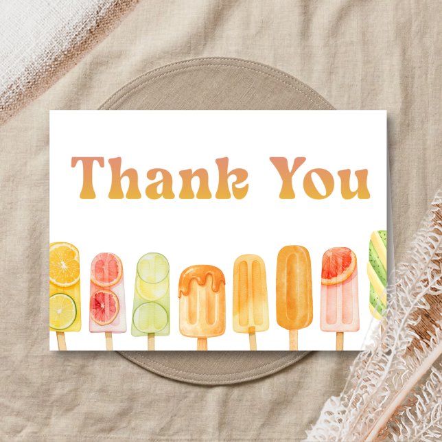 Bereit zu platzen Popsicle-Baby-Party Dankeskarte (Popsicle Summer Baby Shower Thank You Card)