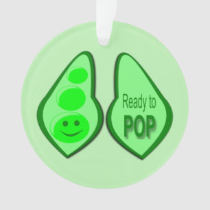 Bereit zu platzen Schwangere Grüne Erbse Custom Ornament