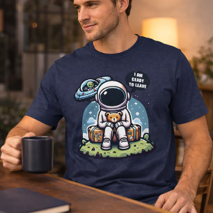 Bereit zu verlassen – Süße Weltraum Astronaut Kuns Tri-Blend Shirt