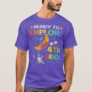Bereit zum 4. Klasse Niedlicher Astronaut 4 Gr T-Shirt