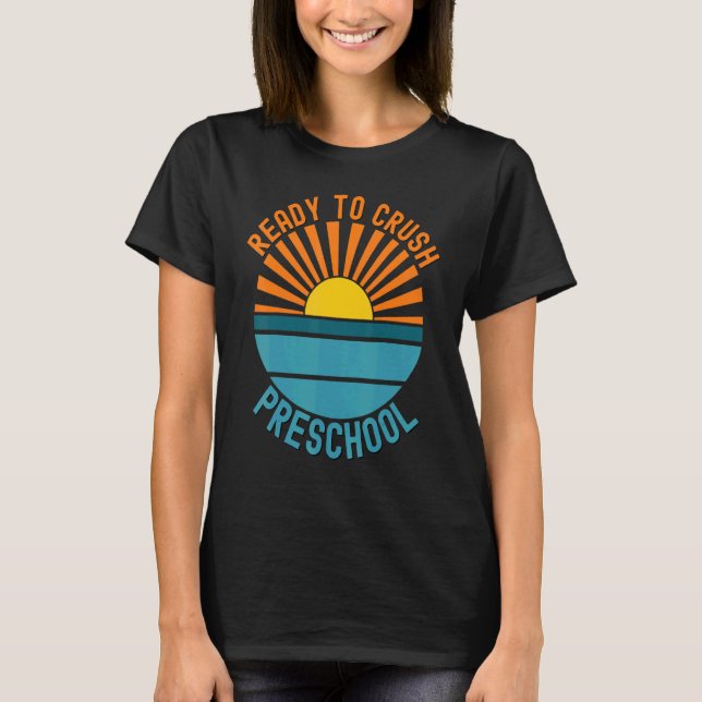 Bereit zum Absturz der Vorschule 2022 Sun pic Nied T-Shirt (Vorderseite)