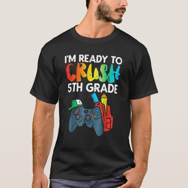 Bereit zum Absturz des 5. Grades des 5. Videospiel T-Shirt (Vorderseite)
