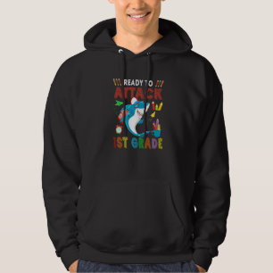 Bereit zum Angriff auf die Sonnenbrille der ersten Hoodie
