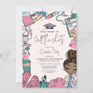 Bereit zum Anrufen der Krankenschwester Graduation Einladung