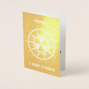 Bereit zum Ausstrahlen von Abschluss Folienkarte