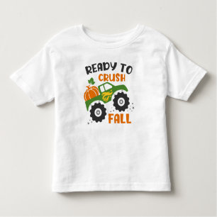 Bereit zum Crush Fall Pumpkin Monster Truck Kleinkind T-shirt