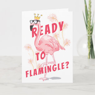 Bereit zum Flamingle? Funny Flamingo Birthday Einladung