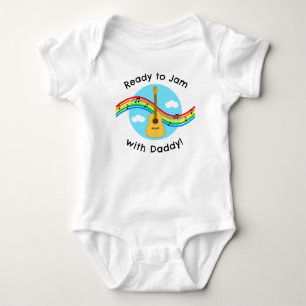 Bereit zum Jammen Akustikgitarre Personalisiertes Baby Strampler