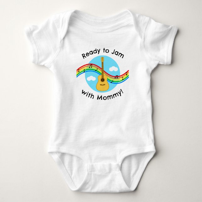 Bereit zum Jammen Personalisiertes Bodysuit Baby Strampler (Vorderseite)