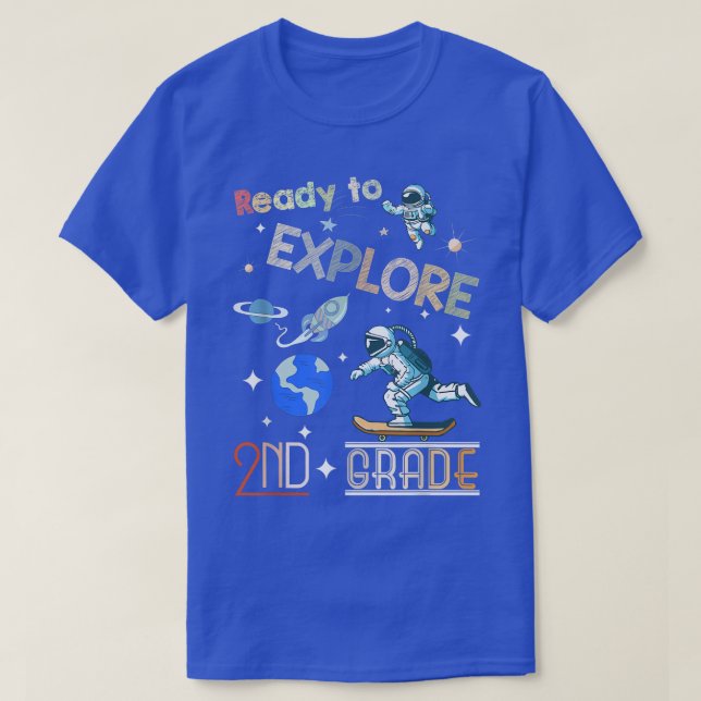Bereit zum Kindergarten, zurück zur Schule Astro T-Shirt (Design vorne)
